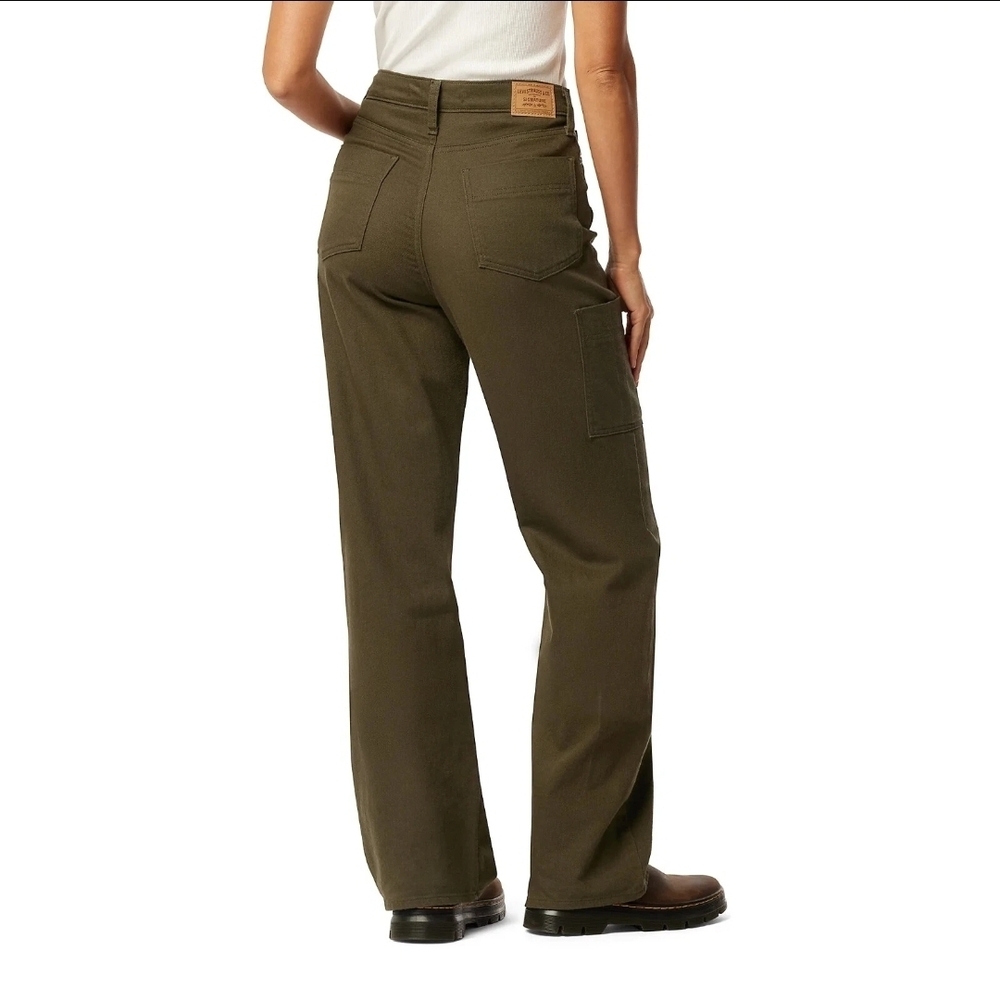 Signature by Levi Strauss Women's High Rise Jeans - Khaki - Picture 2 of 2